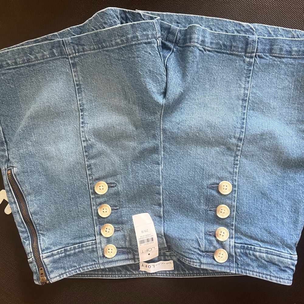 LOFT Light Blue Denim Overalls